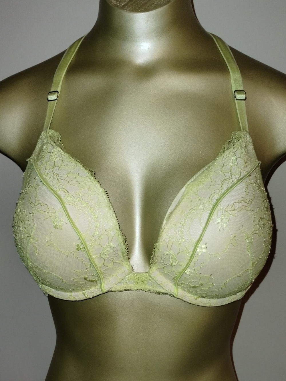 VS 34D Yellow Racerback Bra